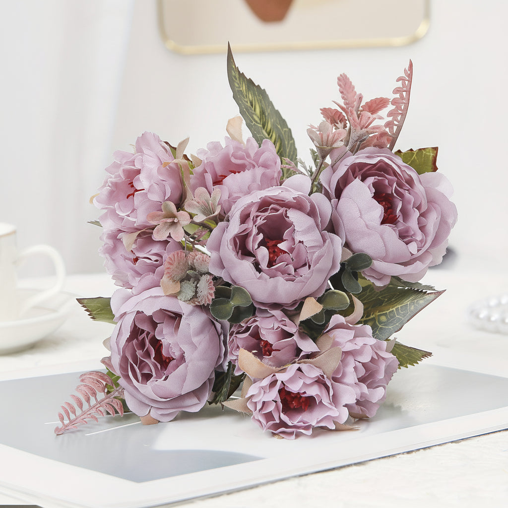 Flower Bouquet Mothers Day Gift Artificial Peony Home Decoration