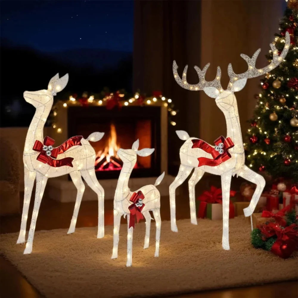 Christmas Outdoor Decorations LED Reindeer Garden Display