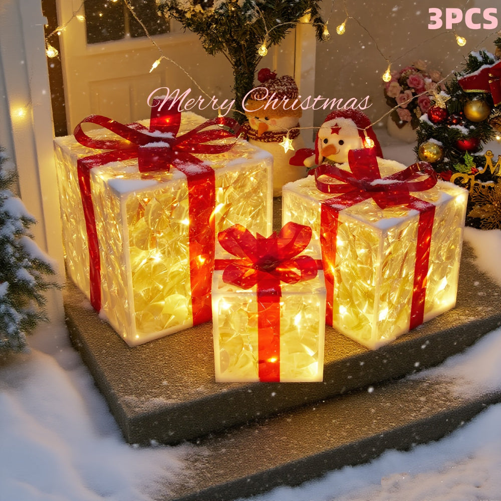 Christmas Lights Gift Box Set LED Holiday Yard Decoration