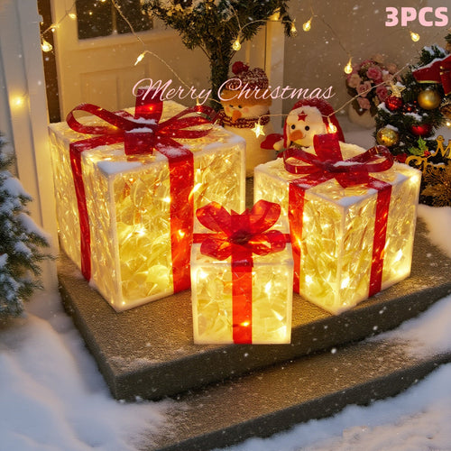 Christmas Lights Gift Box Set LED Holiday Yard Decoration
