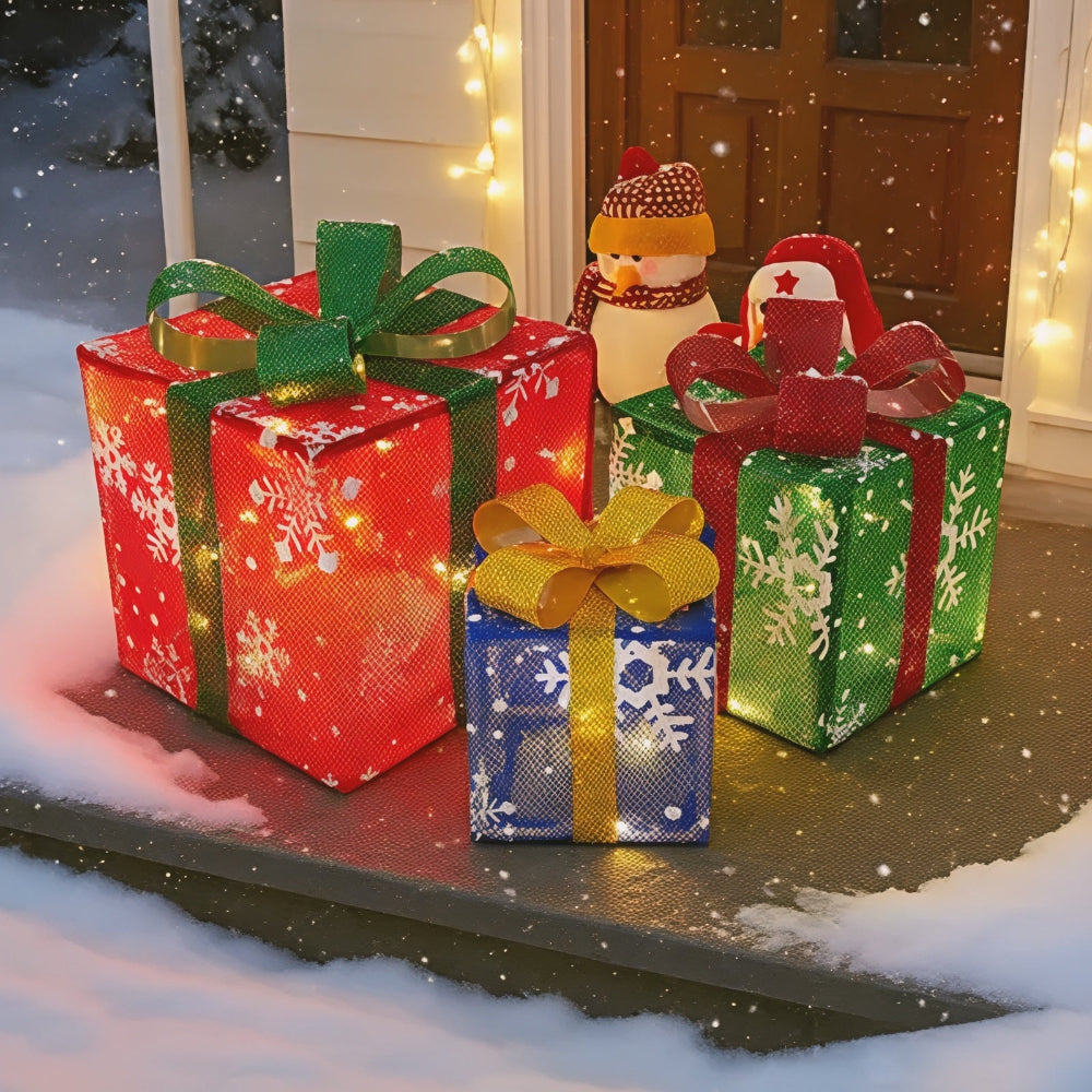 Christmas Lights Gift Box Set LED Holiday Yard Decoration