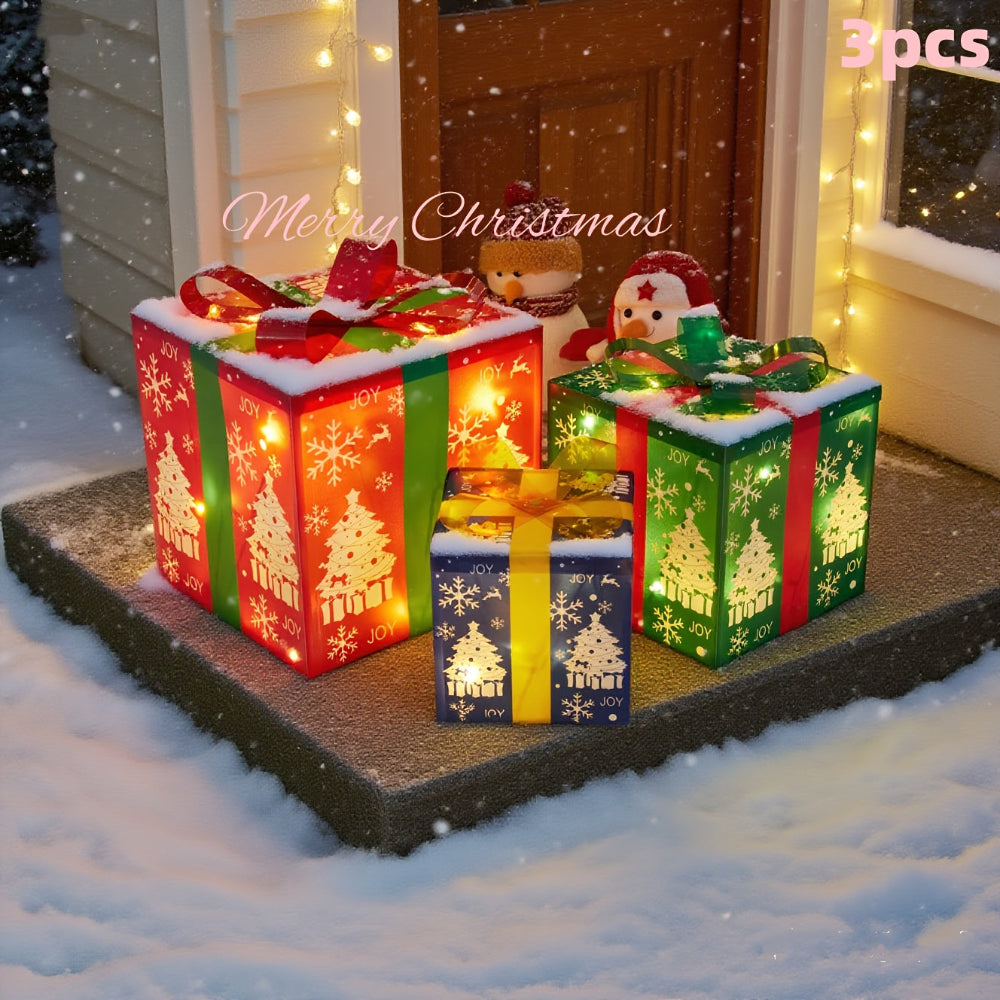 Christmas Lights Gift Box Set LED Holiday Yard Decoration