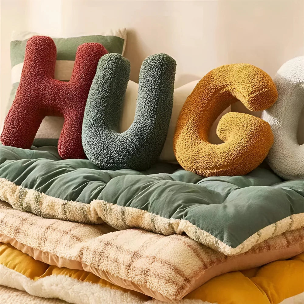 Pillow Alphabet Letter Decorative Throw Cushion Style