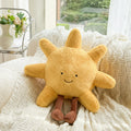 Throw Pillow Decorative Plush Sun Moon Velvet Cushion