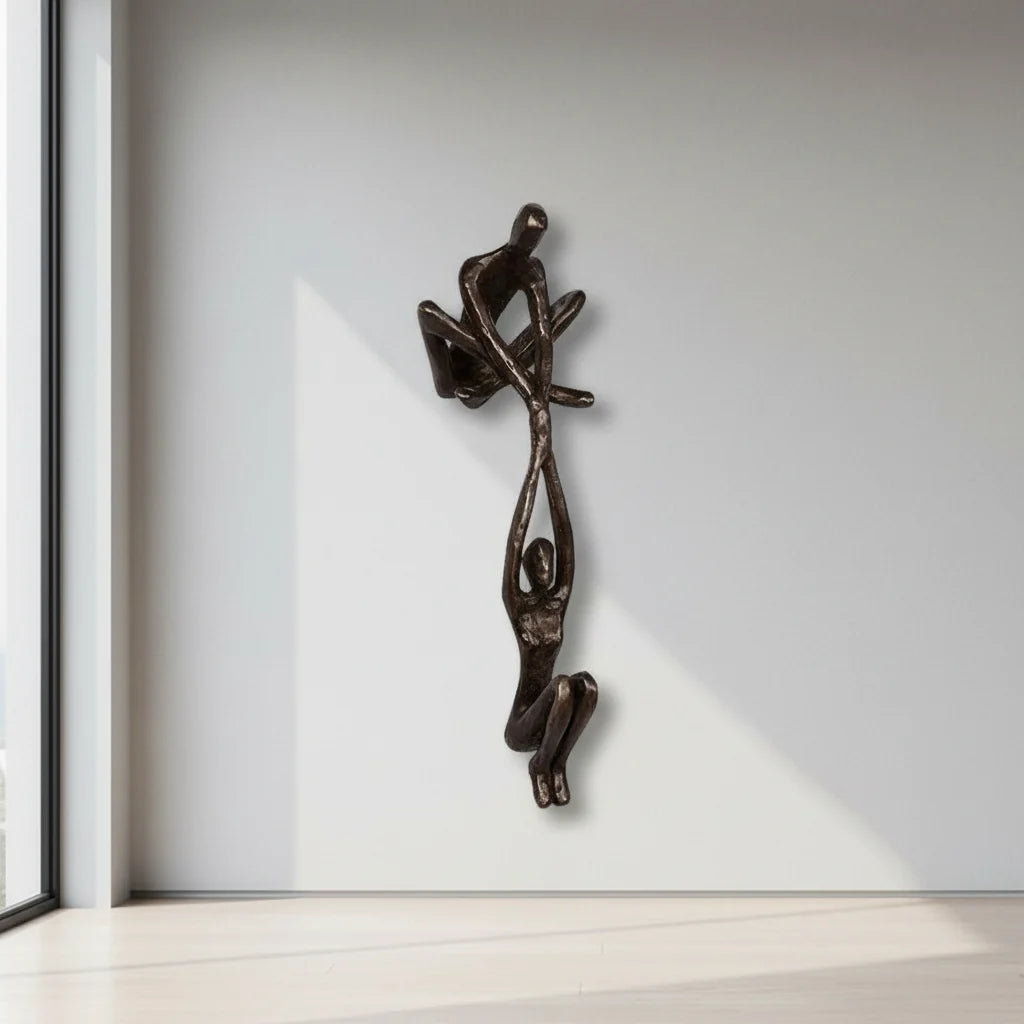Wall Art Romantic Resin Couple Sculpture Decor