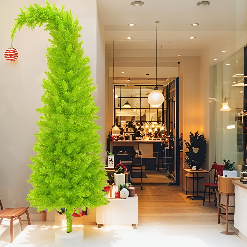 Christmas Tree Slim Artificial Floor Decor Home Seasonal Display