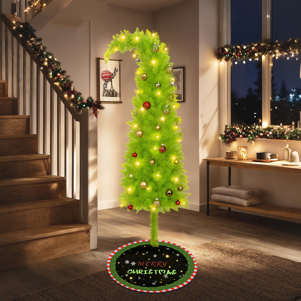 Christmas Tree Slim Artificial Floor Decor Home Seasonal Display