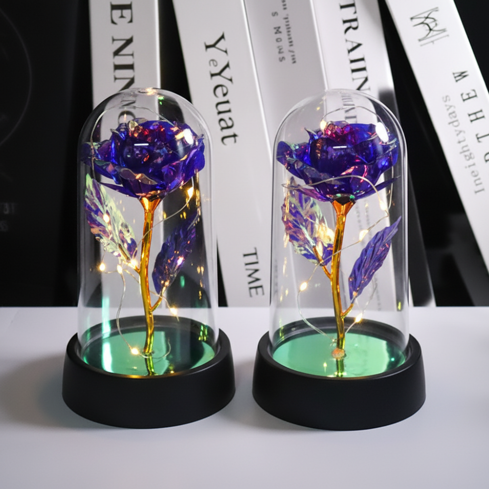 Rose Lamp LED Night Light Decorative Dome Gift