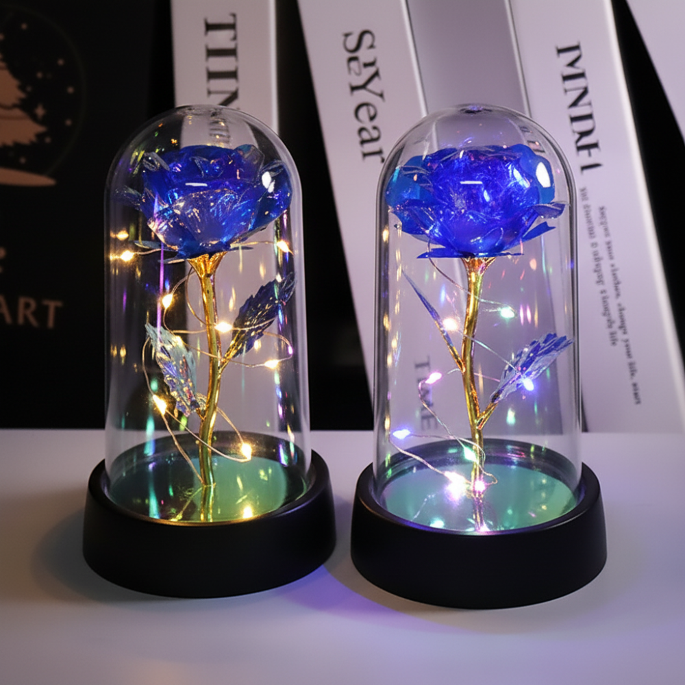 Rose Lamp LED Night Light Decorative Dome Gift