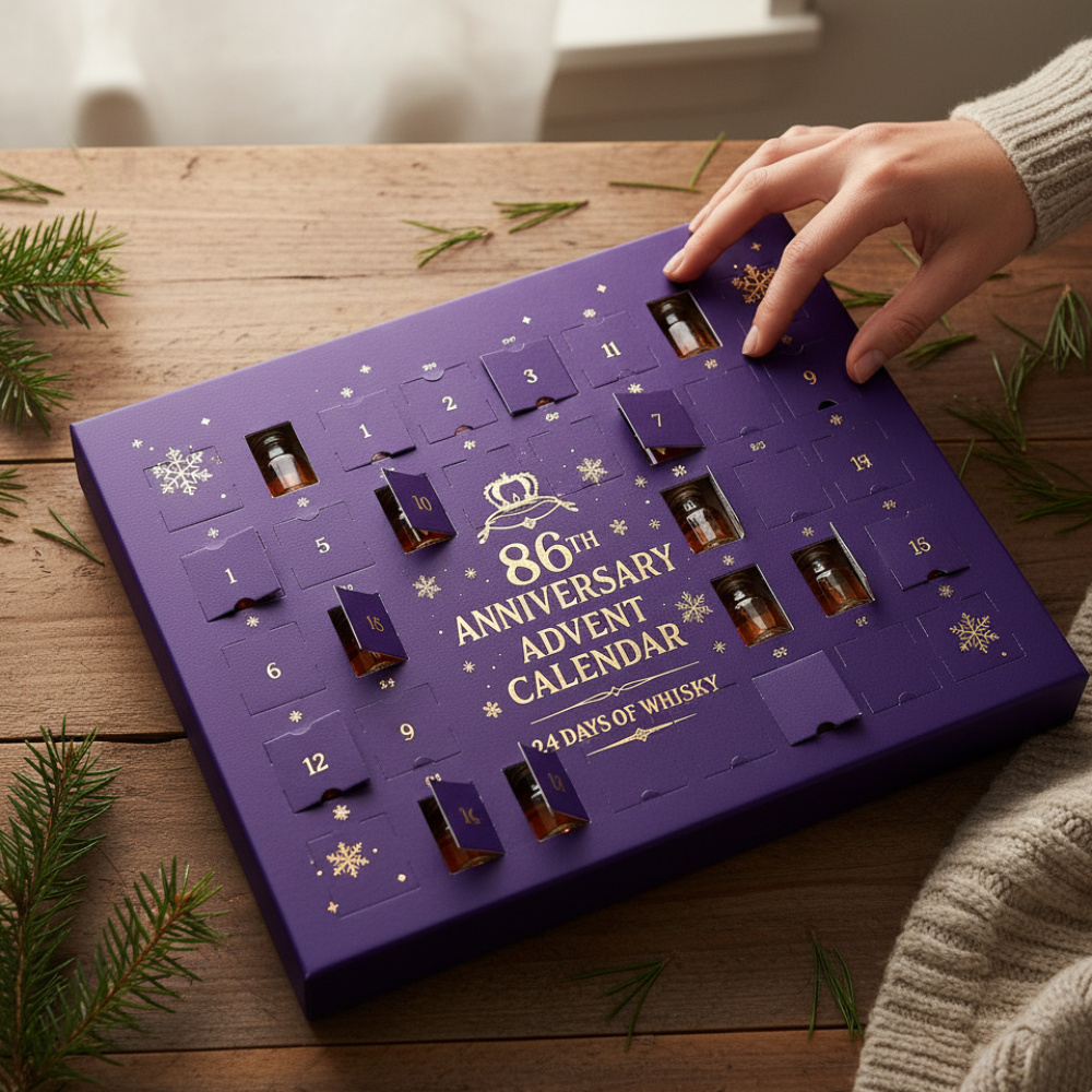 Advent Calendar Whiskey Style Decorative Holiday Countdown Set