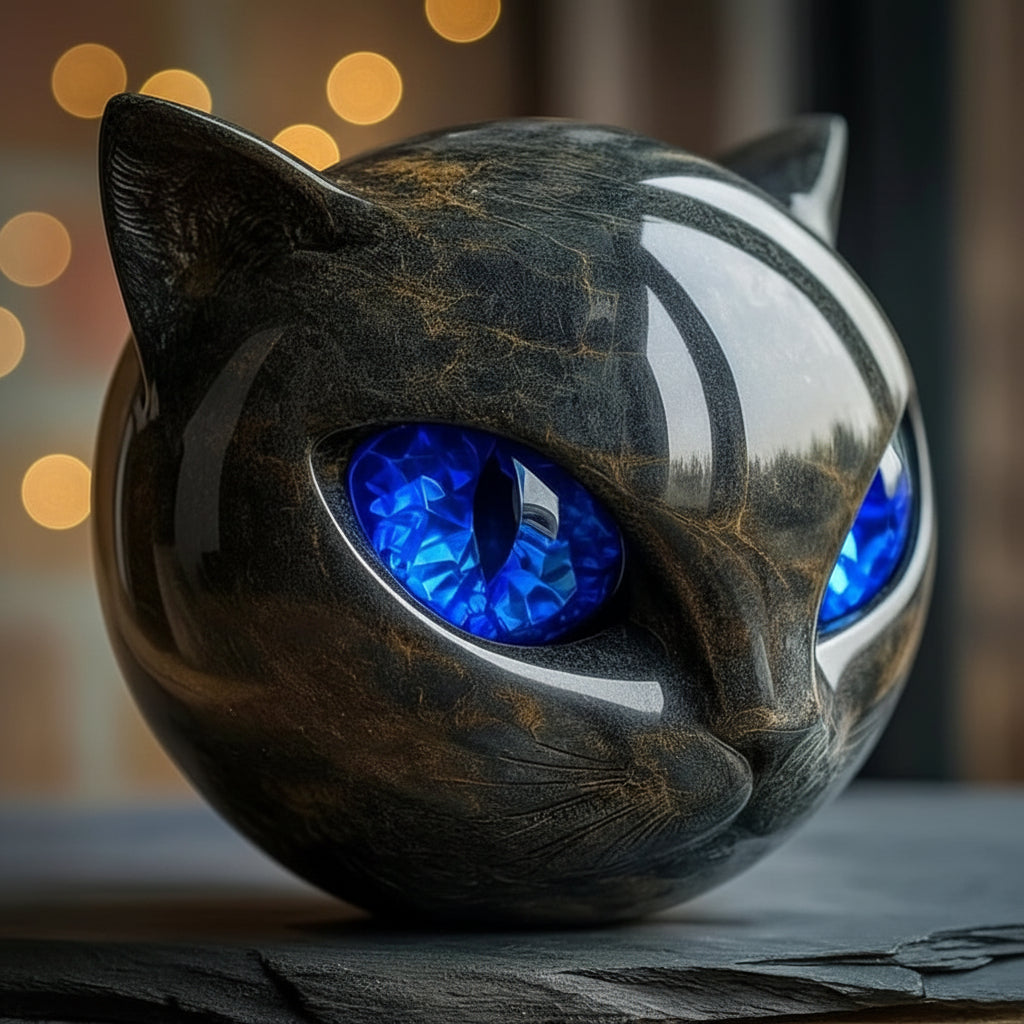 Elegant Cat Sculpture - A Unique Home Accent for Modern Interiors