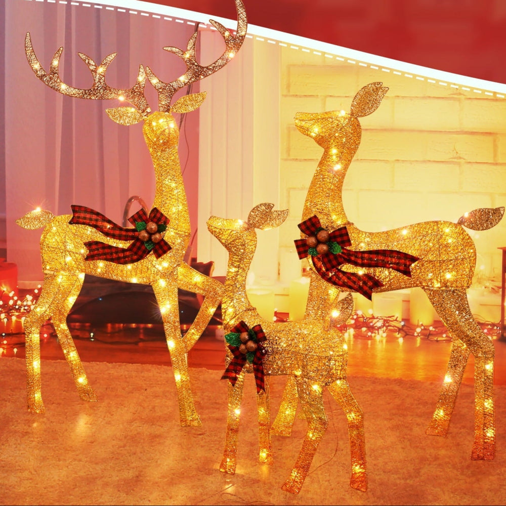 Christmas Outdoor Decorations LED Reindeer Garden Display