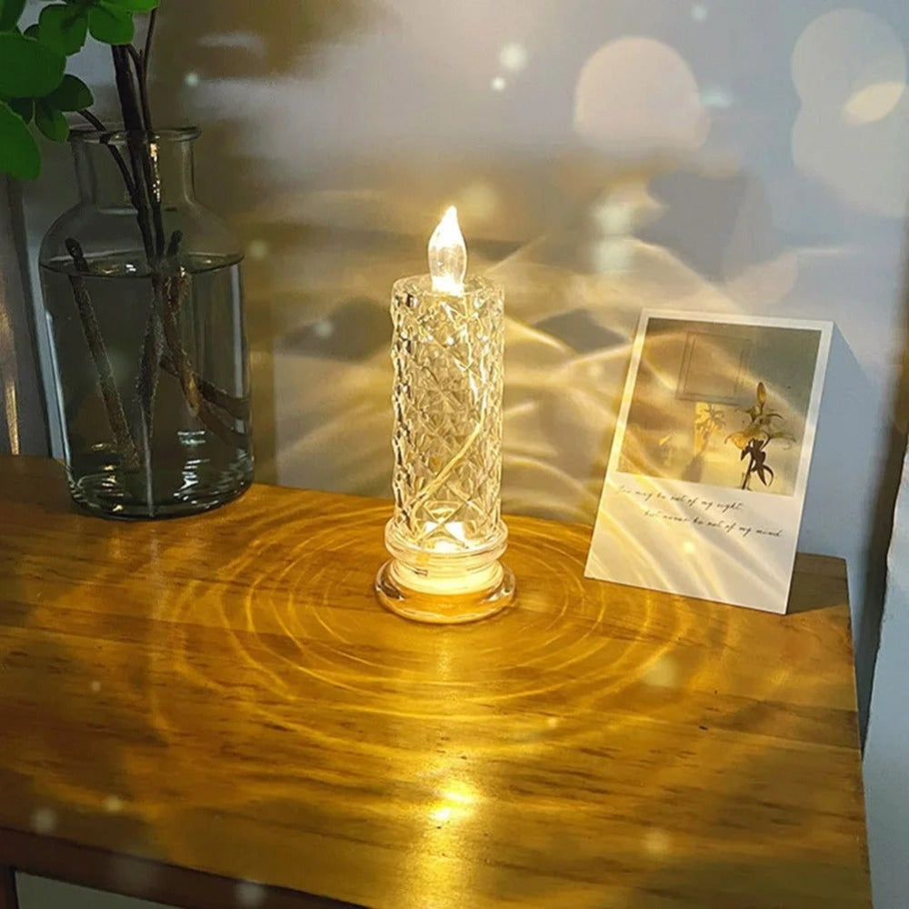 Flameless LED Candle with Warm Glow - Decorative Accent
