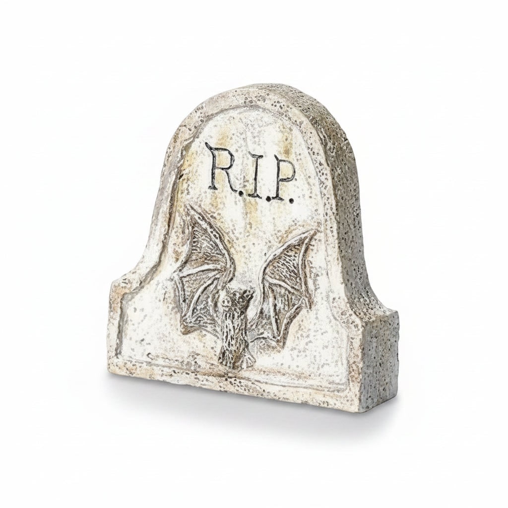Halloween Table Decor Set: Grave Stone Prop & Spooky Accessories