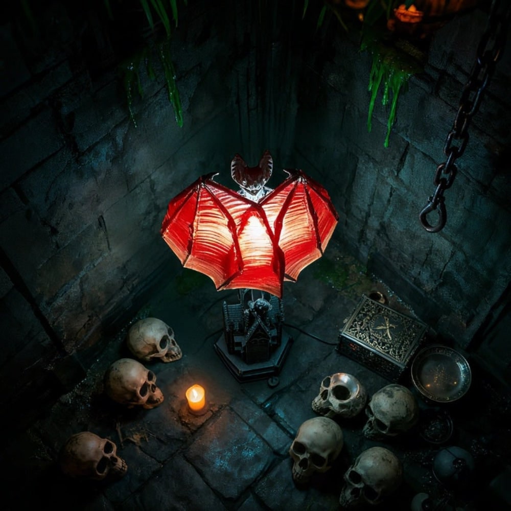 Halloween Decoration Bat Lamp Spooky Home Accent