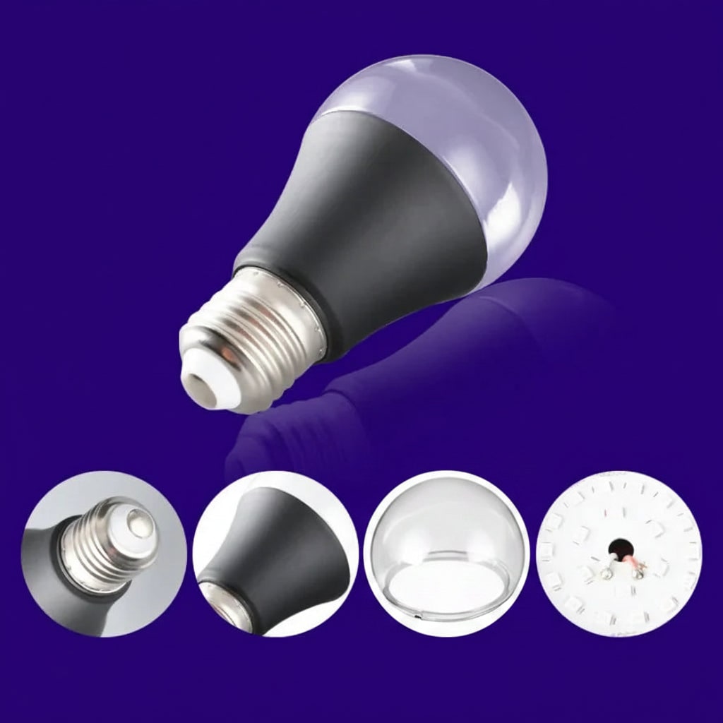 Halloween Decoration: Black Light Bulb with UV Glow Effect for a Spooky Glow