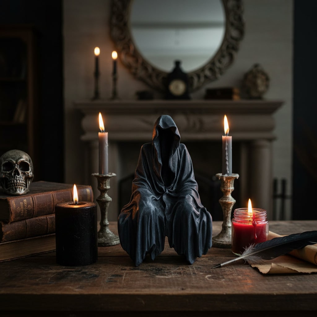 Halloween Decoration: Compact Grim Reaper Statue
