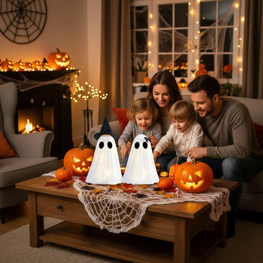 Indoor Halloween Ghost Figures - Spooky Home Decor for Halloween