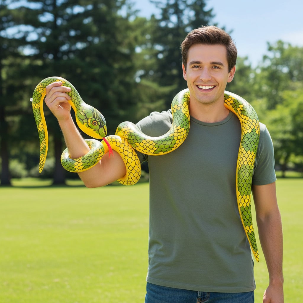 Halloween Inflatable Snake Decoration – Spooky Seasonal Fun