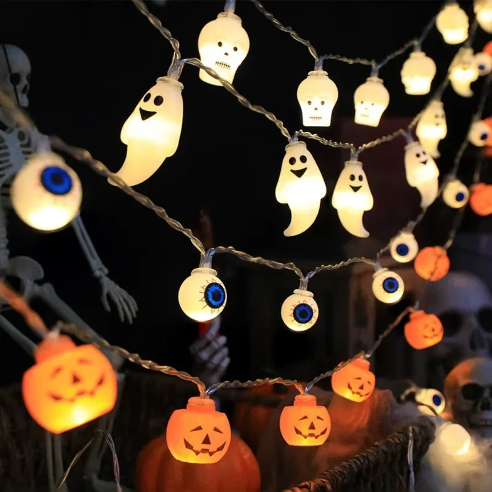 Spooky Halloween LED String Lights for Hanging Decor
