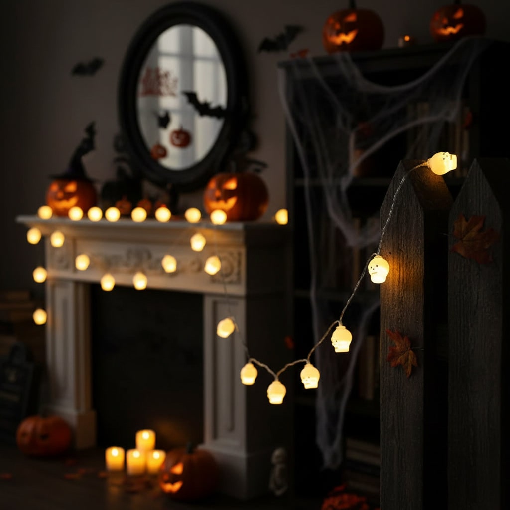 Spooky Halloween LED String Lights for Hanging Decor