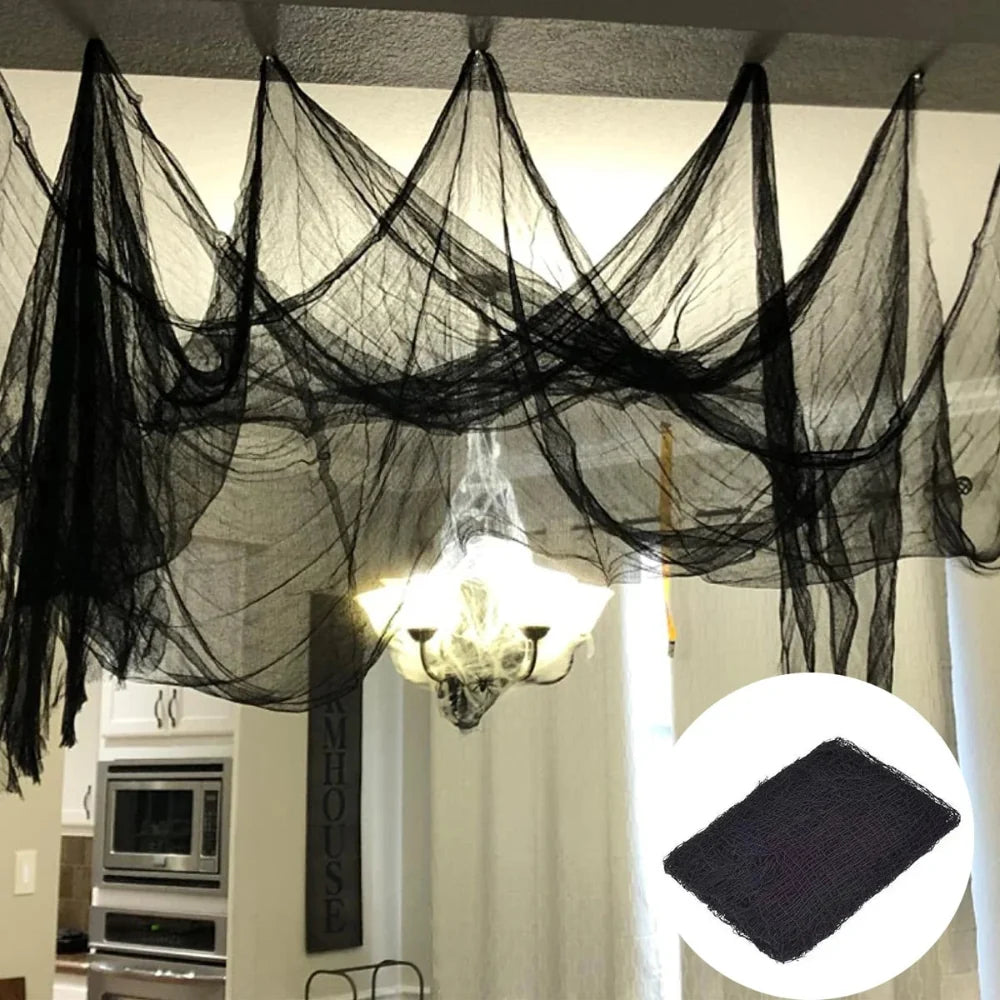 Spooky Spider Web Netting for Halloween Decorations