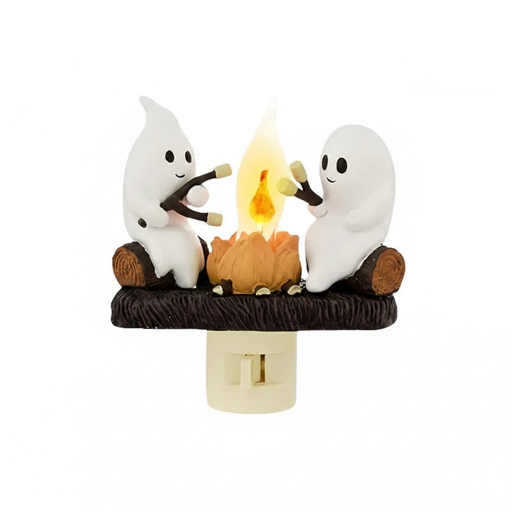 Halloween Ghost Night Light - Plug-In LED Decoration for Spooky Rooms