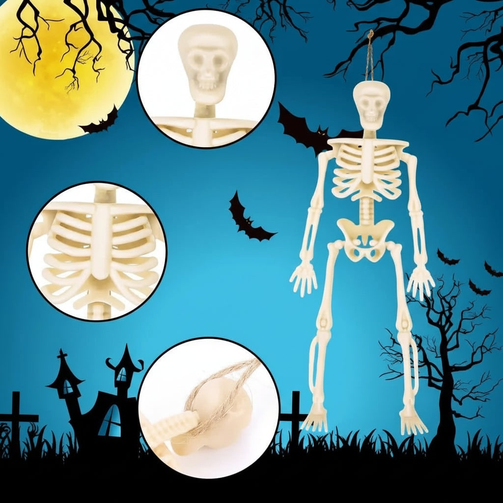 Spooky Skeleton Decorations for Halloween - Complete Party Supplies Kit