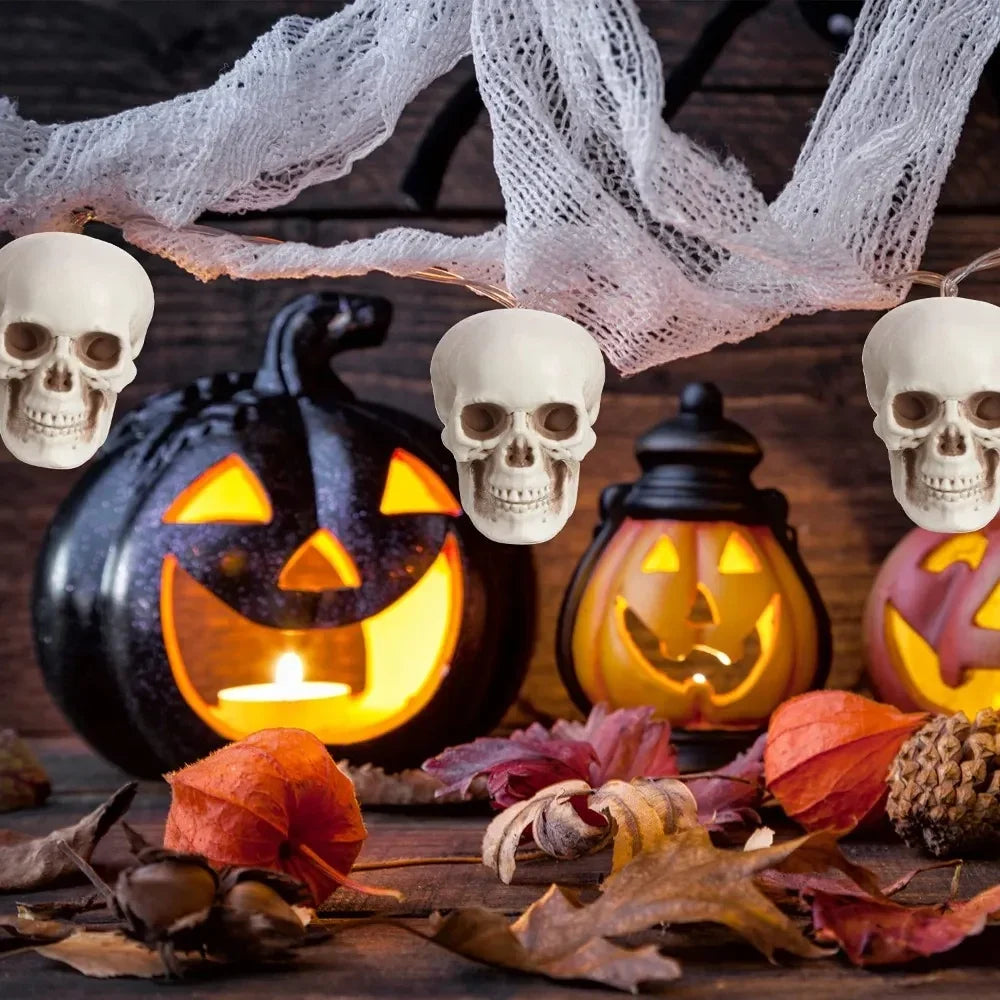 Spooky Halloween Skeleton Skull Decor – Eerie Home Accent