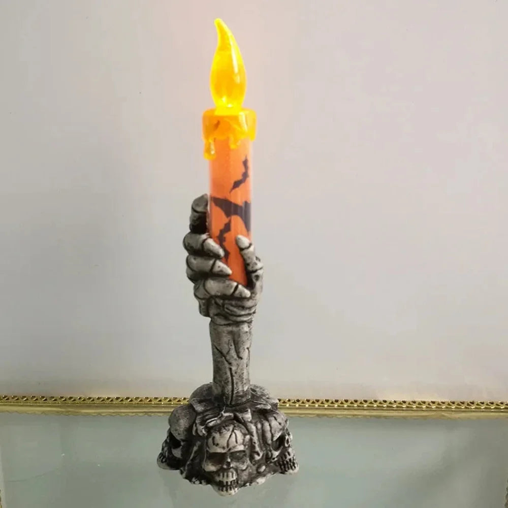 Halloween Skull Candle Holders – Spooky Design for Haunting Home Decor