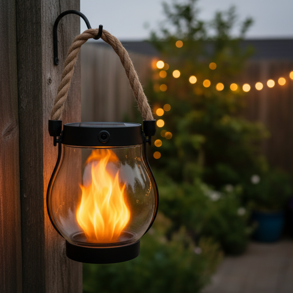 Spooky Halloween Solar-Powered Outdoor Lantern for Yard Decor