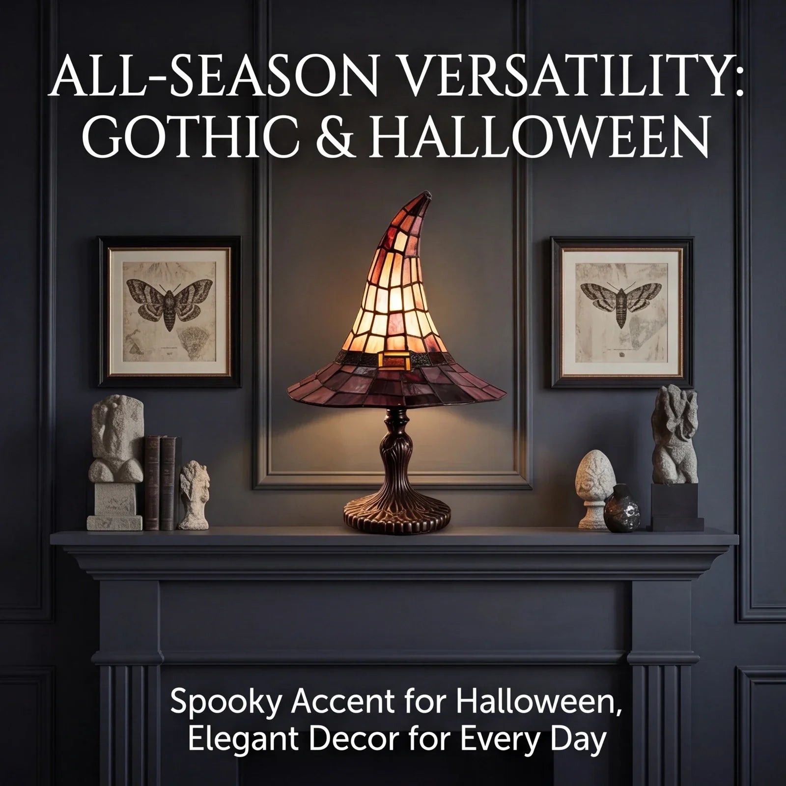 Gothic Halloween Table Lamp – Spooky Decorative Accent