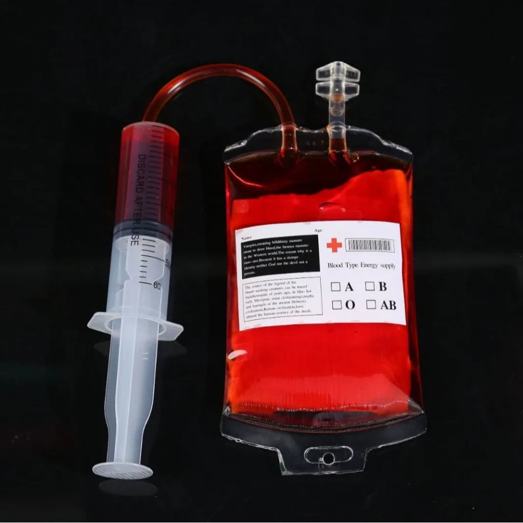 Spooky Vampire Blood Bag Prop for Halloween Decor — Essential Party Supplies