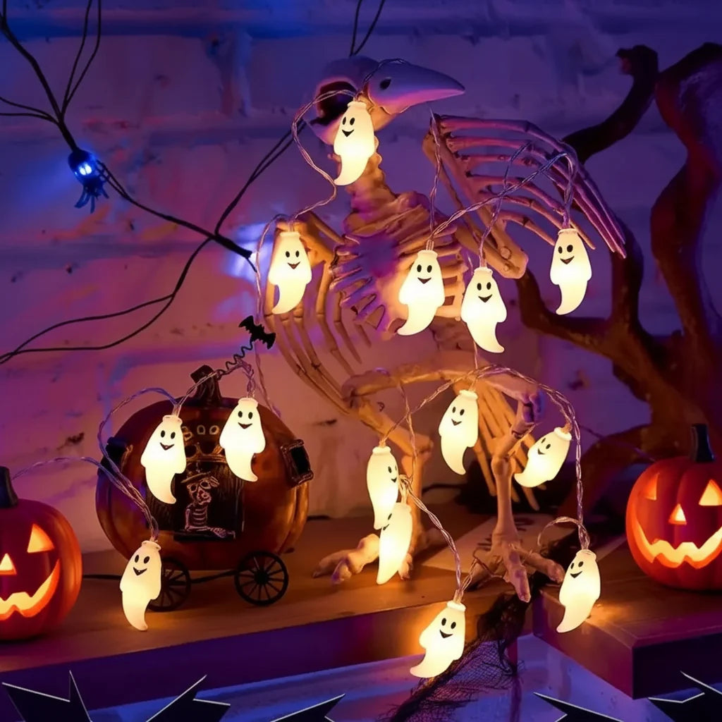 Halloween Decor: Soft LED Lights with Ghost Design
