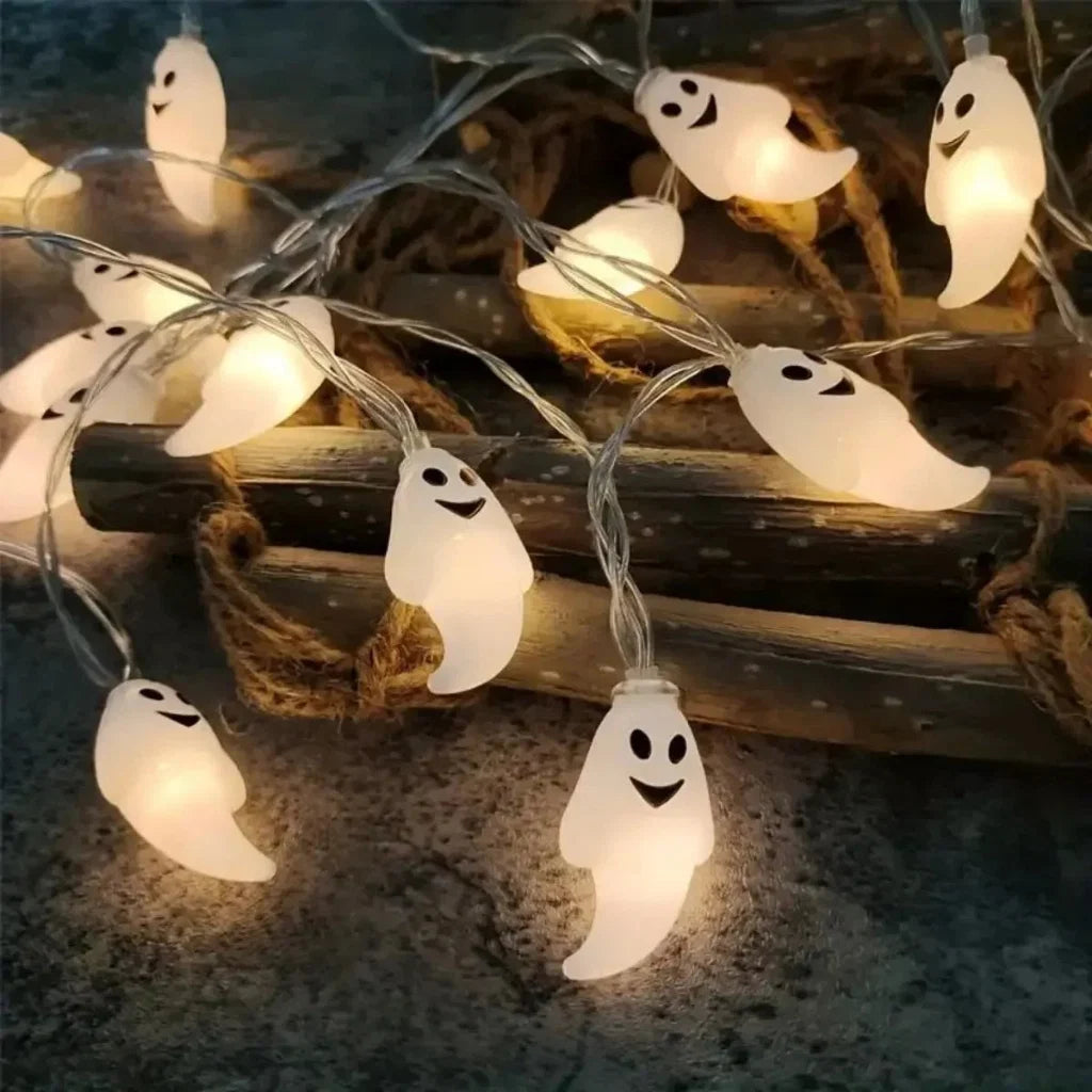 Halloween Decor: Soft LED Lights with Ghost Design