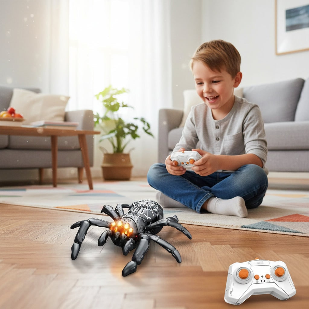 Halloween RC Spider Toy — Jumping Remote-Controlled Decoration