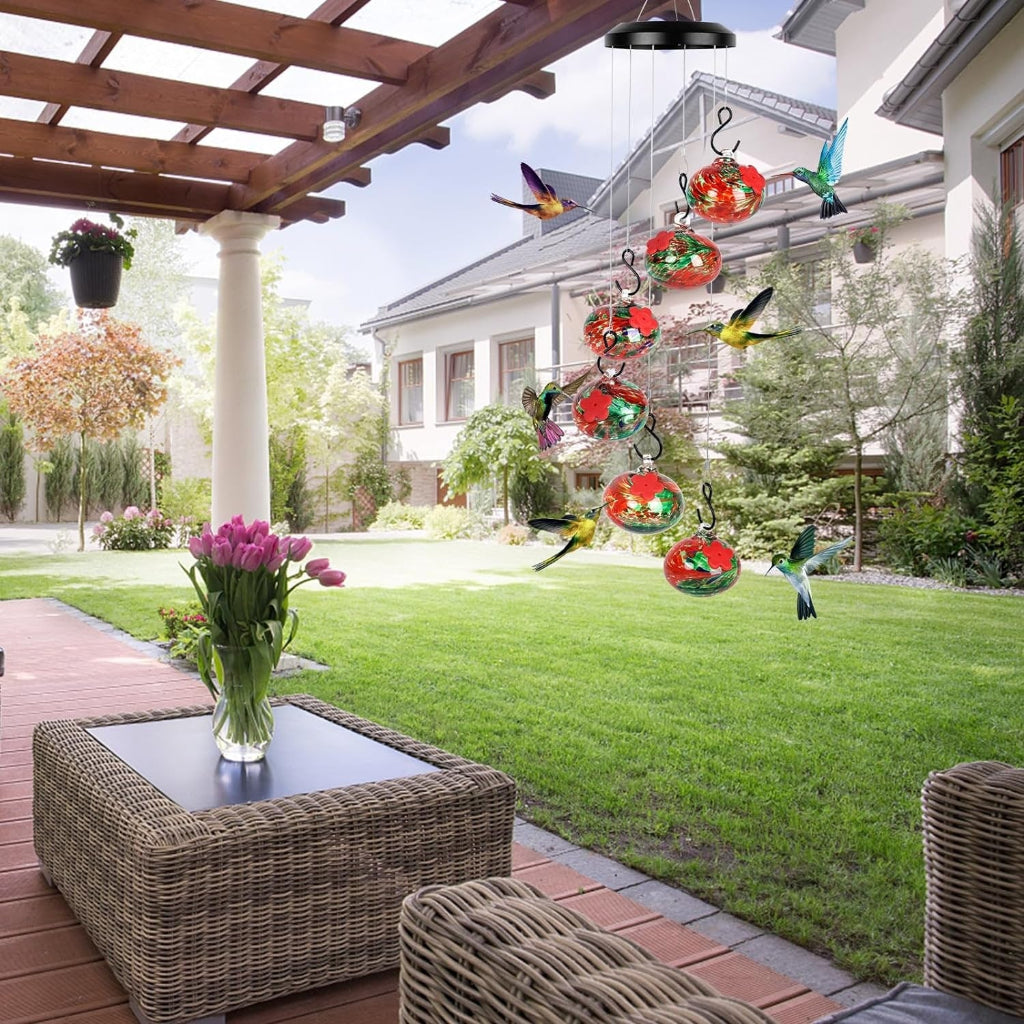 Charming Hummingbird Feeder Wind Chime for Garden Decor