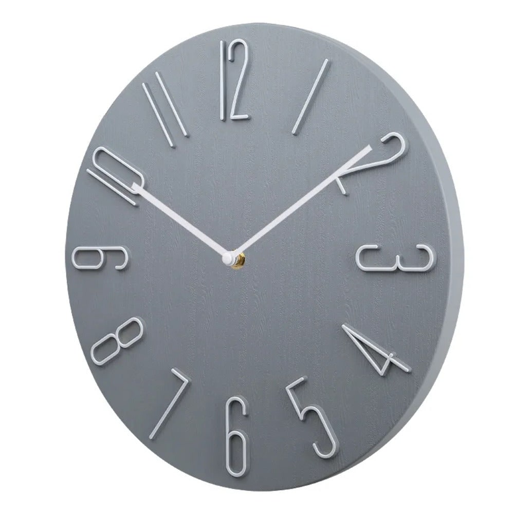 Wall Clock Silent Round Home Office Decor