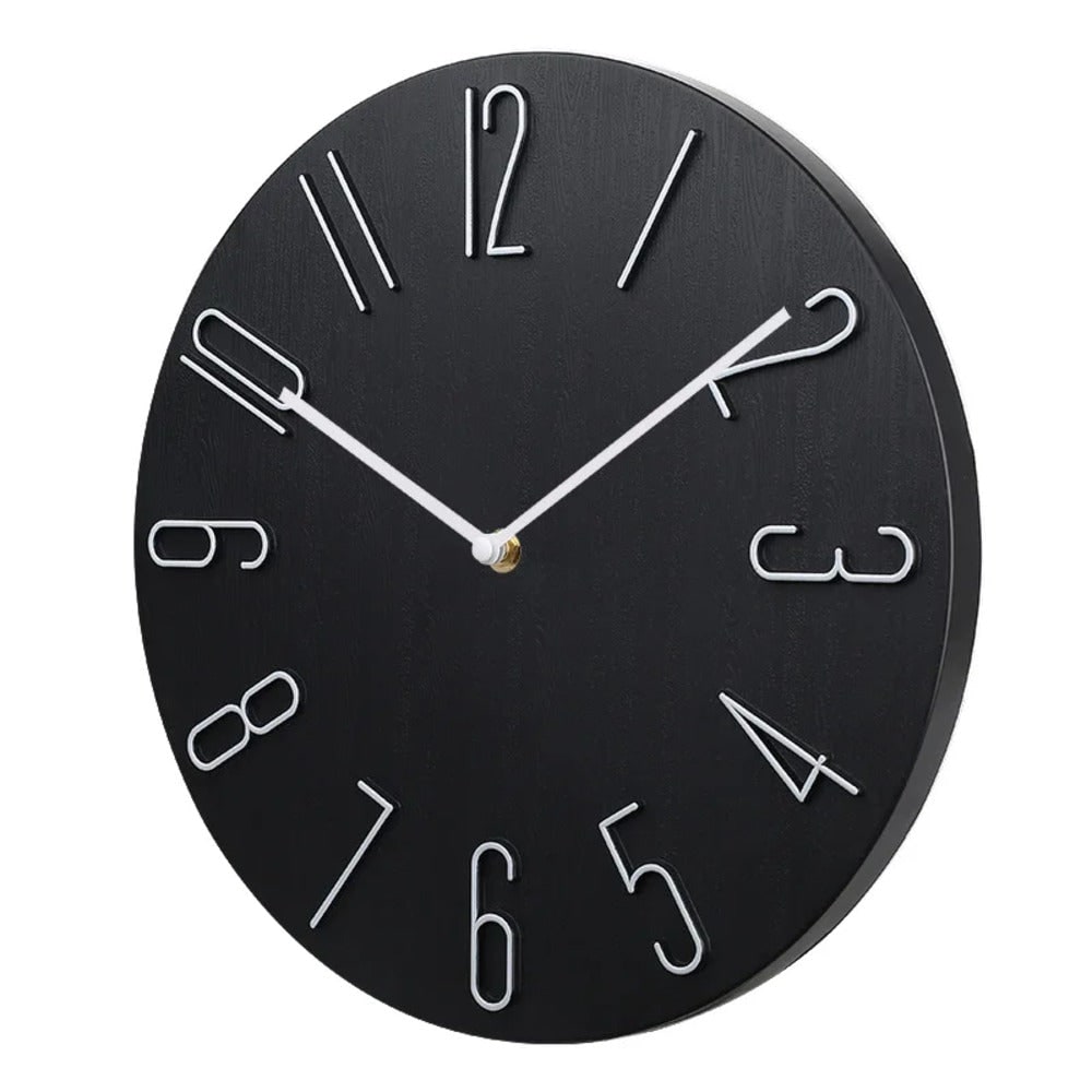 Wall Clock Silent Round Home Office Decor