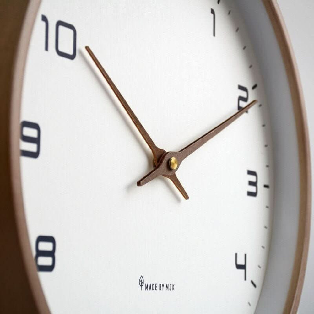 Sleek Modern Wall Clock — Minimalist Wooden Home Decor Accent