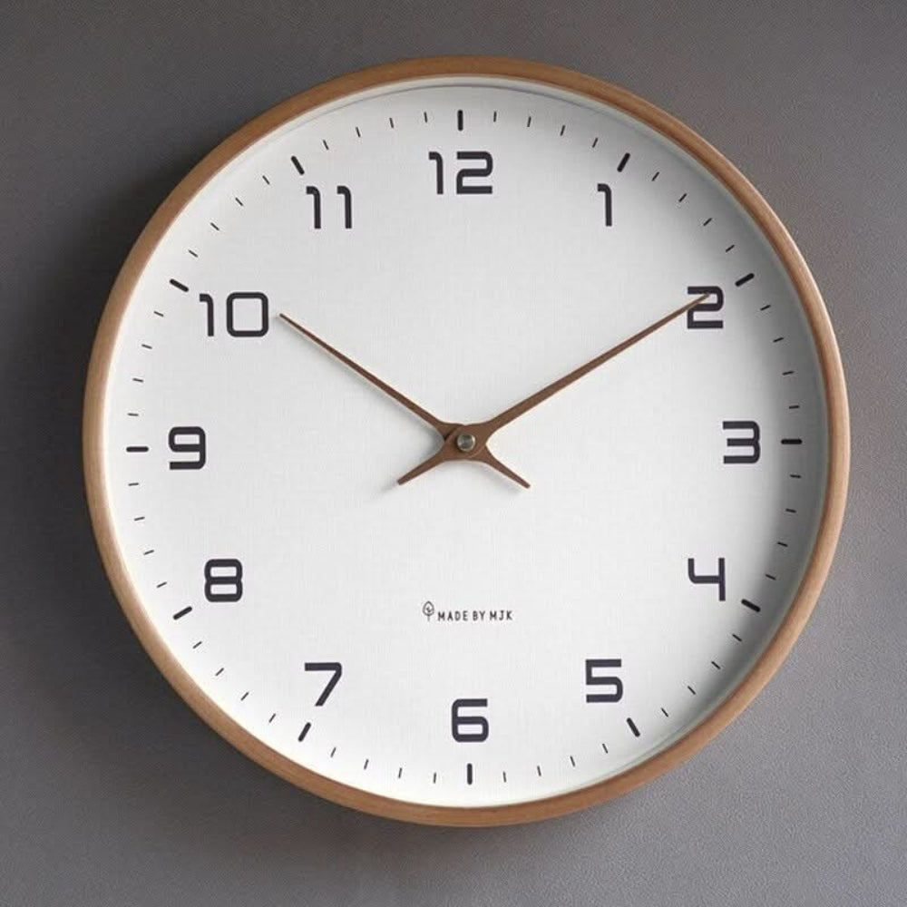 Sleek Modern Wall Clock — Minimalist Wooden Home Decor Accent