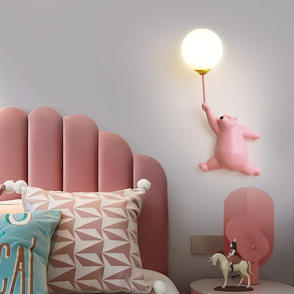 Modern Wall Lamp with Cute Bear Design - Cozy Home Decor Accent