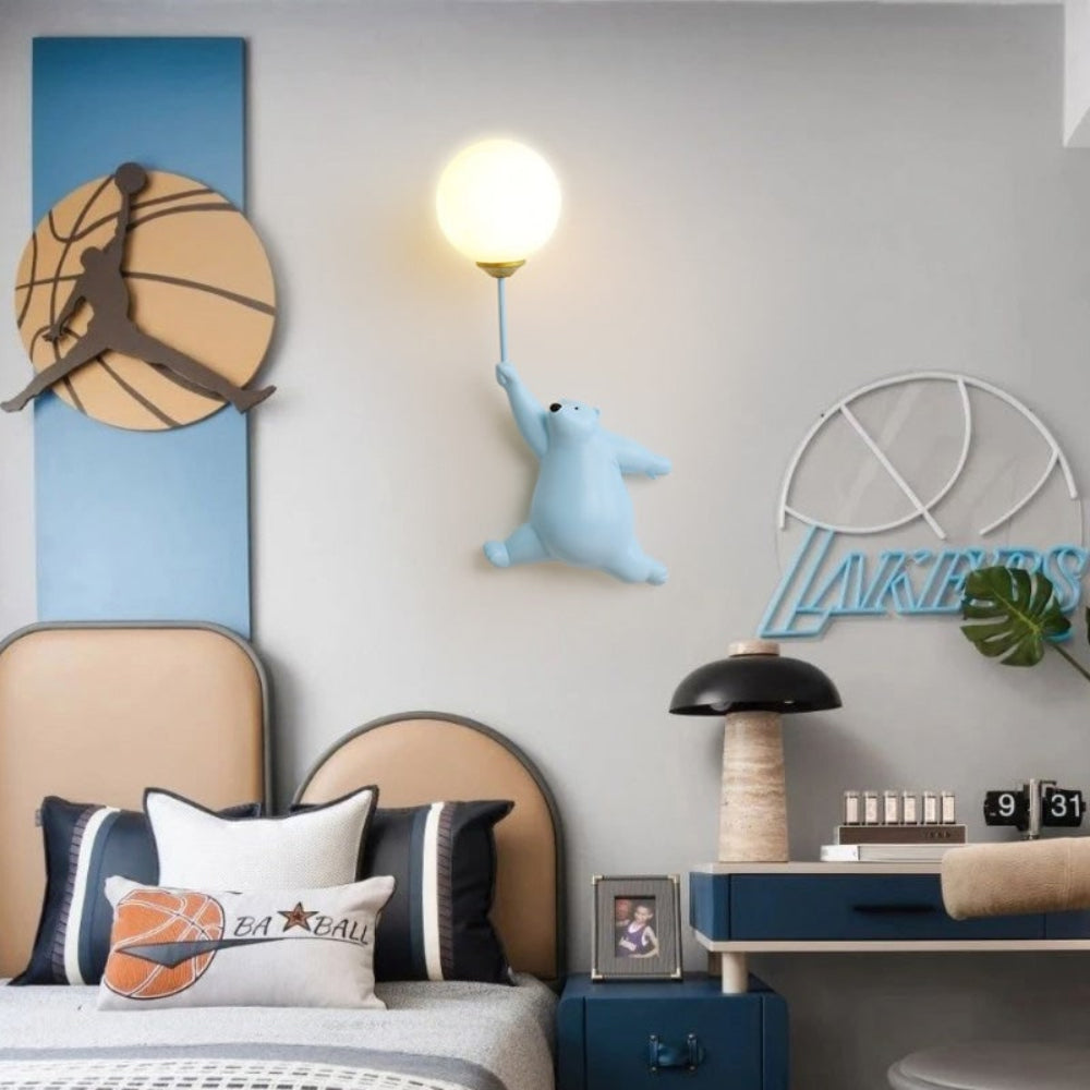 Modern Wall Lamp with Cute Bear Design - Cozy Home Decor Accent