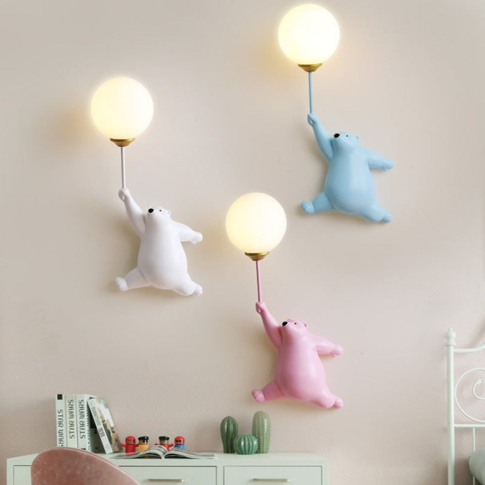 Modern Wall Lamp with Cute Bear Design - Cozy Home Decor Accent