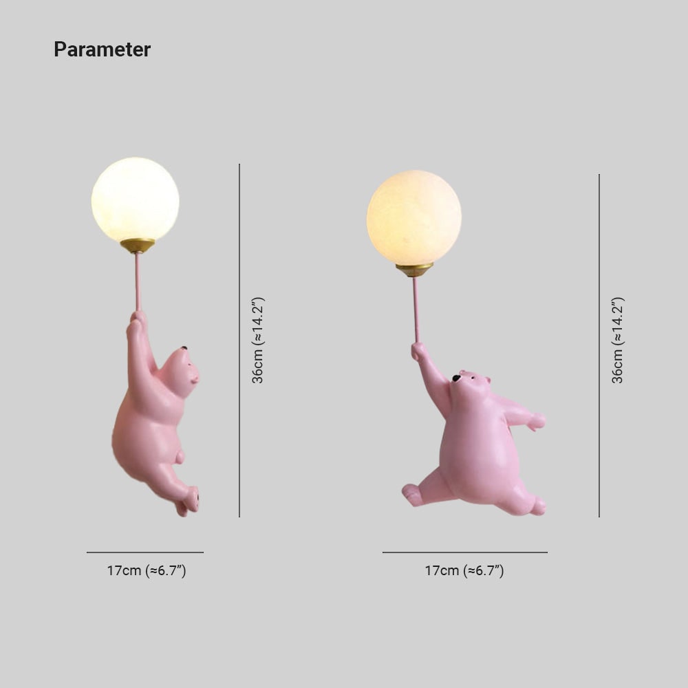 Modern Wall Lamp with Cute Bear Design - Cozy Home Decor Accent