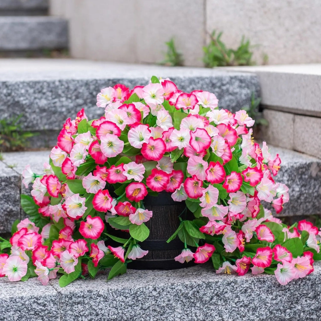 Elegant Silk Flower Hanging Basket for Indoor and Outdoor Decor