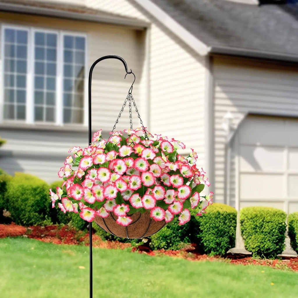 Elegant Silk Flower Hanging Basket for Indoor and Outdoor Decor