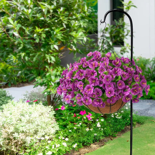 Elegant Silk Flower Hanging Basket for Indoor and Outdoor Decor