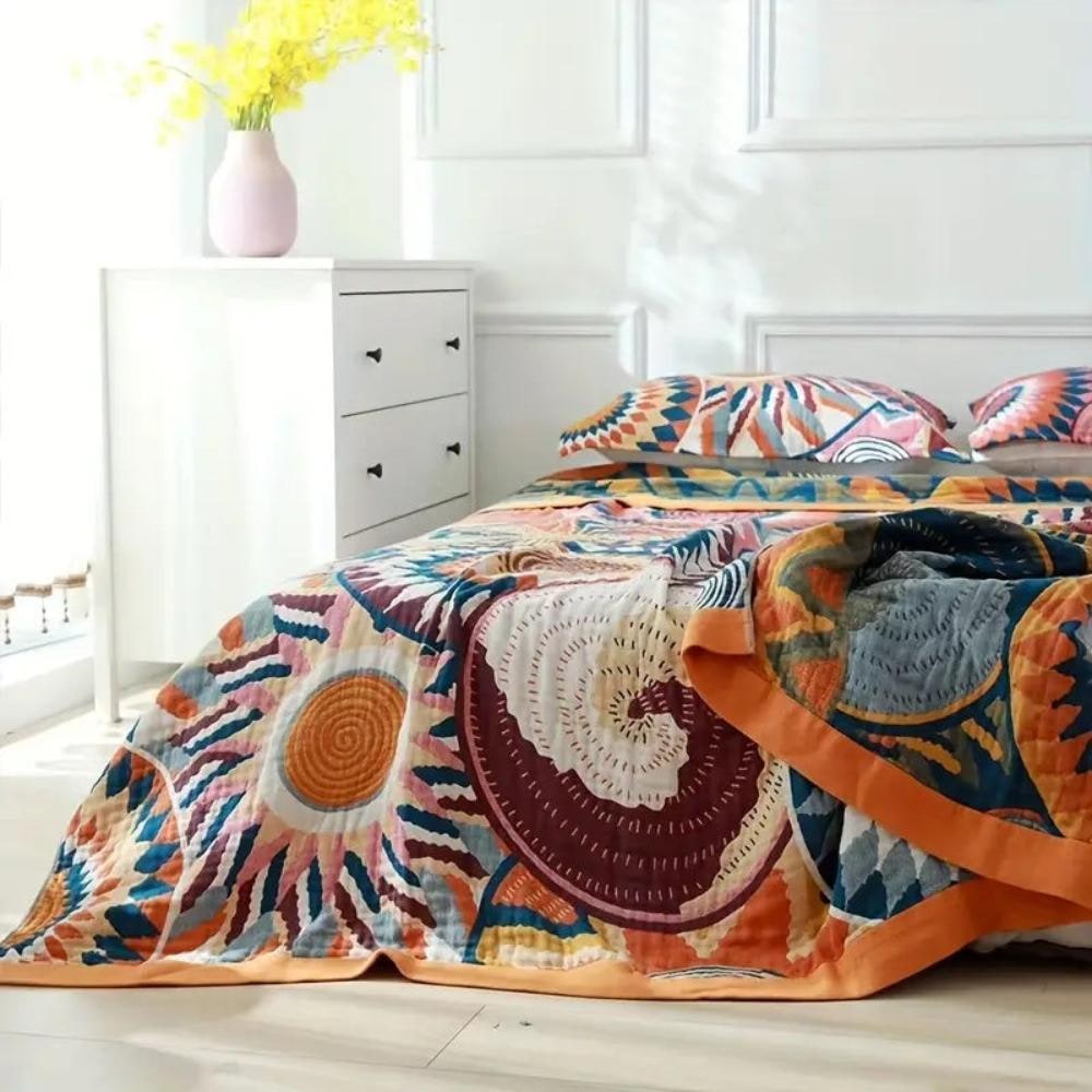 Cozy Cotton Fluffy Throw Blanket – All-Season Decorative Bedding